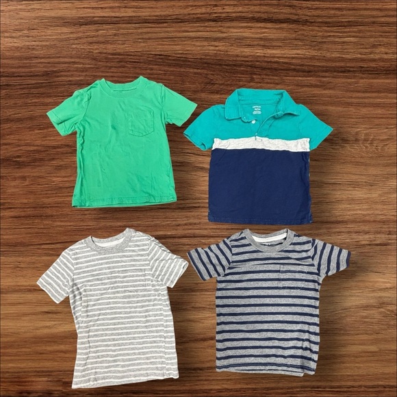Nine x Carter's 3T Tees - Teal, Gray, Navy, grn, striped, astronaut. Exclt Cdtn - Picture 6 of 7